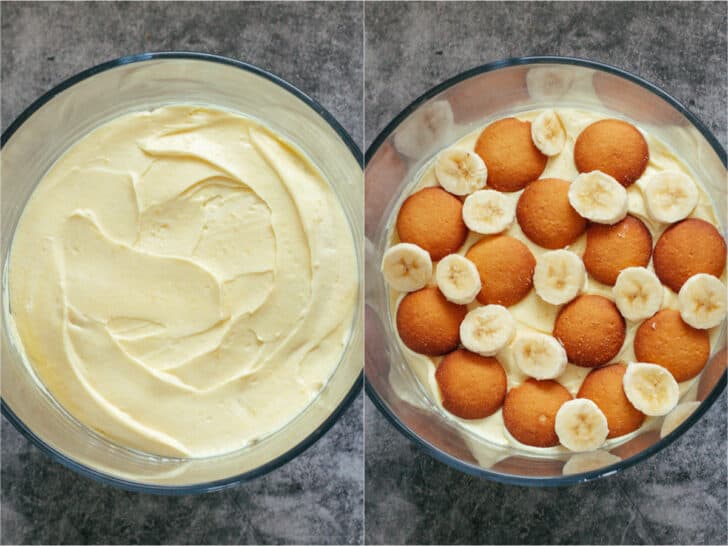 How to assemble a banana pudding dessert