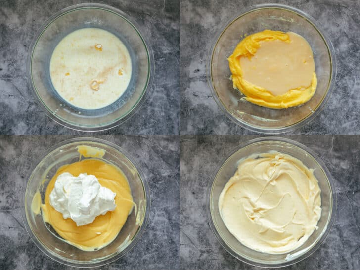 Step by step photos how to make pudding filling