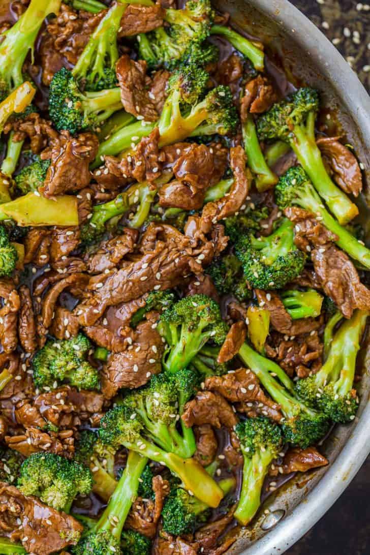 Tender beef with broccoli in homemade stir fry sauce. 