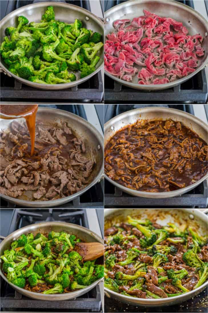 Step by step photos how to make broccoli beef