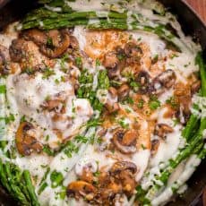 Chicken Madeira with juicy chicken and mushrooms in a creamy sauce with melty cheese... Creamy Chicken Madeira is a Cheesecake Factory copycat recipe! | natashaskitchen.com