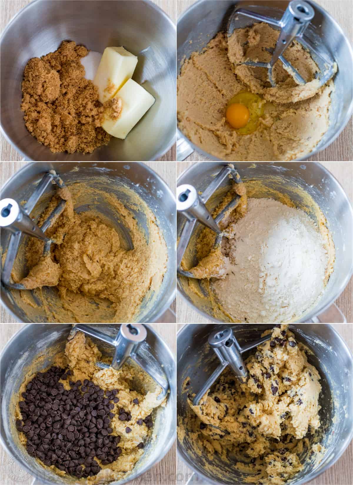 Step-by-step directions for making cookie dough