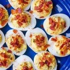 Deviled Eggs served on platter