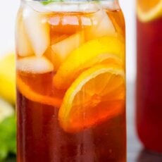Iced Tea Served in glass with ice