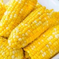 Instant pot cooked corn on the cob in a bowl
