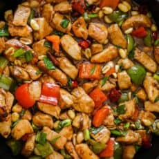 Kung Pao Chicken in skillet