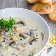 Easy and Hearty Mushroom Soup Recipe from @natashaskitchen