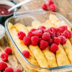 Making cheese crepes is easier than you think! All you need is a blender and non-stick skillet to make the best crepes filled with cheese.