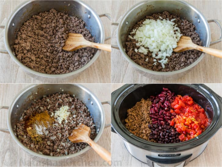 Making beef chili step by step tutorial