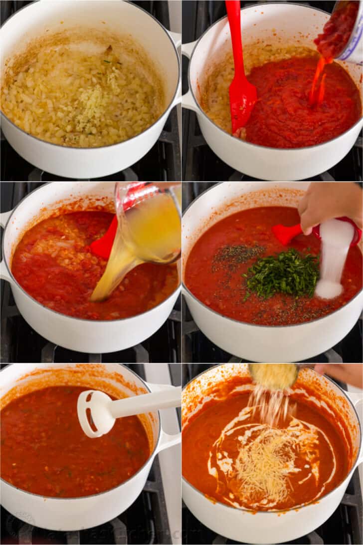 Step by step how to make tomato soup