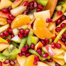 Winter fruit salad is refreshing and loaded with the best fruits of winter. The lemon-lime-honey syrup is lip-smacking good! You'll be running for refills! | natashaskitchen.com